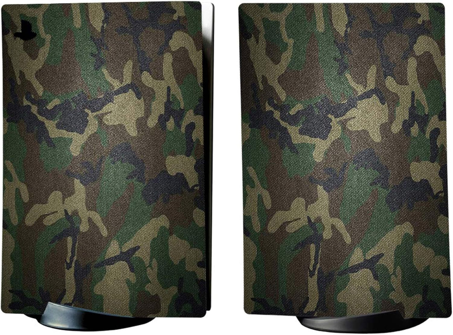 Army Green Camouflage Full Set Skin Decal for Ps5 Console Digital Edition, Sticker Vinyl Decal Cover for Ps5 Controller & Charging Station & Headset & Media Remote