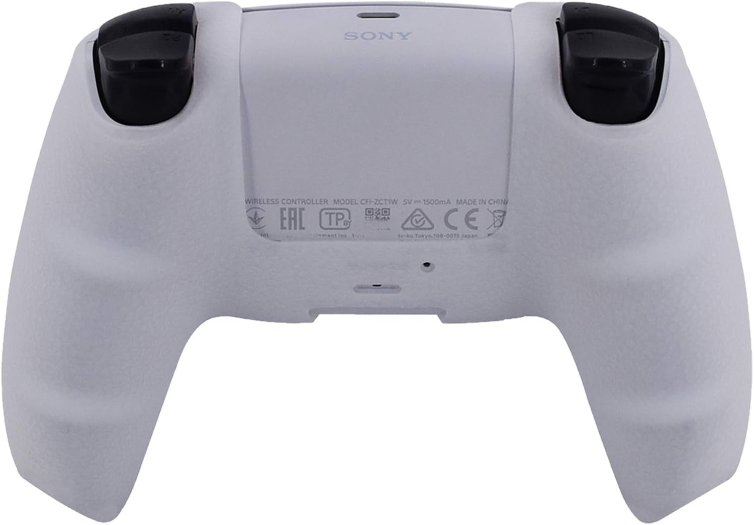 Silicone Skin Compatible with PS5 Controller Cover Sony Playstation5 Controller Grip Skin Protector Faceplates Kits Video Games(Pack 2Pcs with 8 X Thumb Grips Caps)