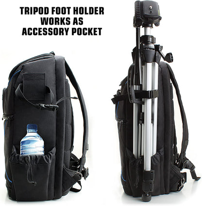 Camera Backpack for Photographers Dslr/Slr/Mirrorless Camera Bag with Laptop Slot, Rain Cover, Tripod Holder