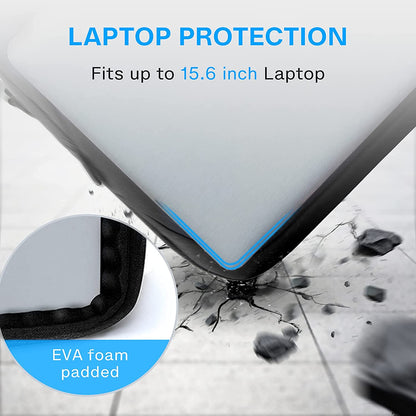 Laptop Bag, 15.6 Inch Briefcase Men, Lockable Computer Bag Work Bag, Water-Repellent Shoulder Messenger Bag Travel Office Business, Black