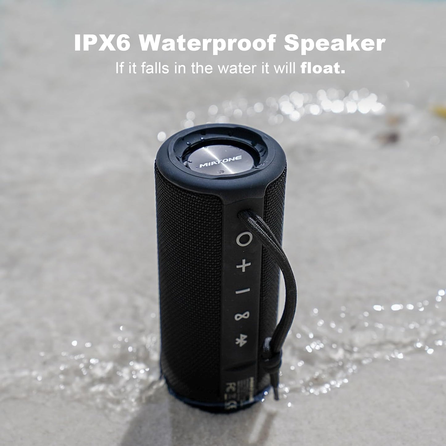 Boombox Outdoor Portable Bluetooth Speaker Waterproof Wireless Speakers - Black